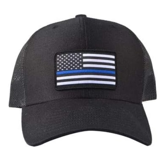 black rifle coffee company Other - Black Rifle Coffee Company Thin Blue Line Hat Black with Black Mesh Adjustable